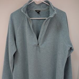Eddie Bauer Women's Aquamarine 1/2 Zip Crew Neck Fleece Pullover. Size XL
